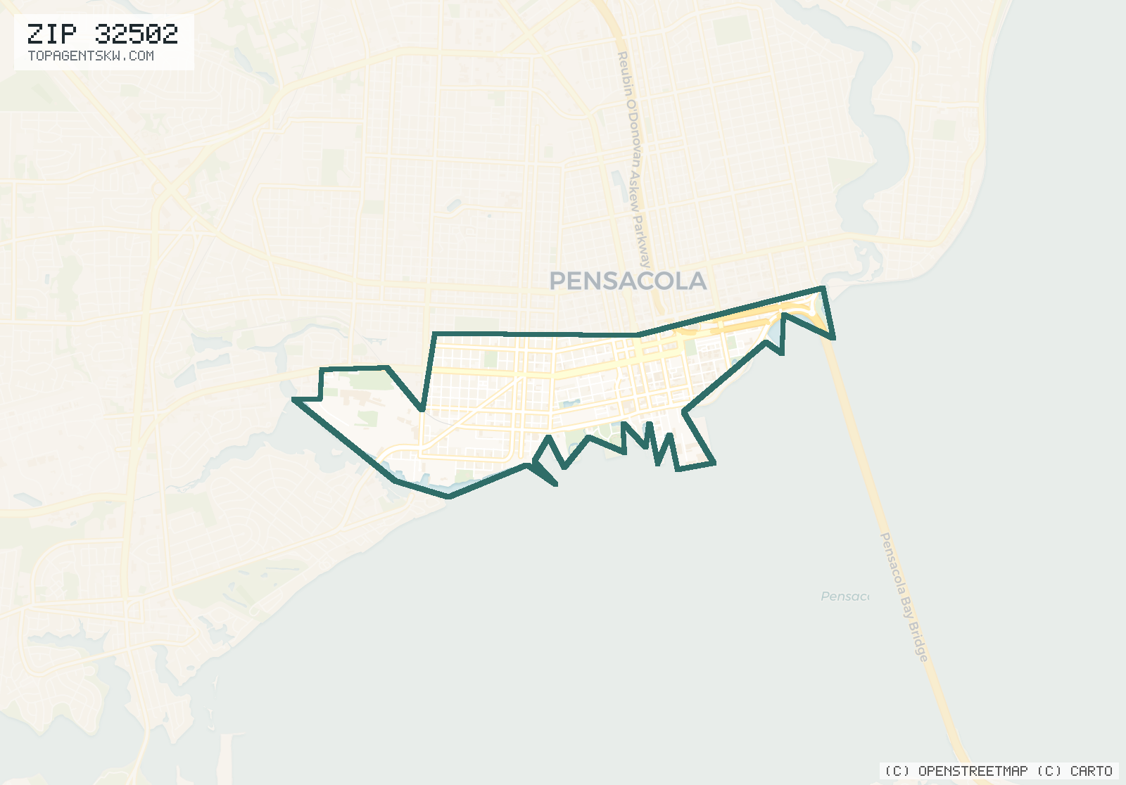 Map of ZIP 32502