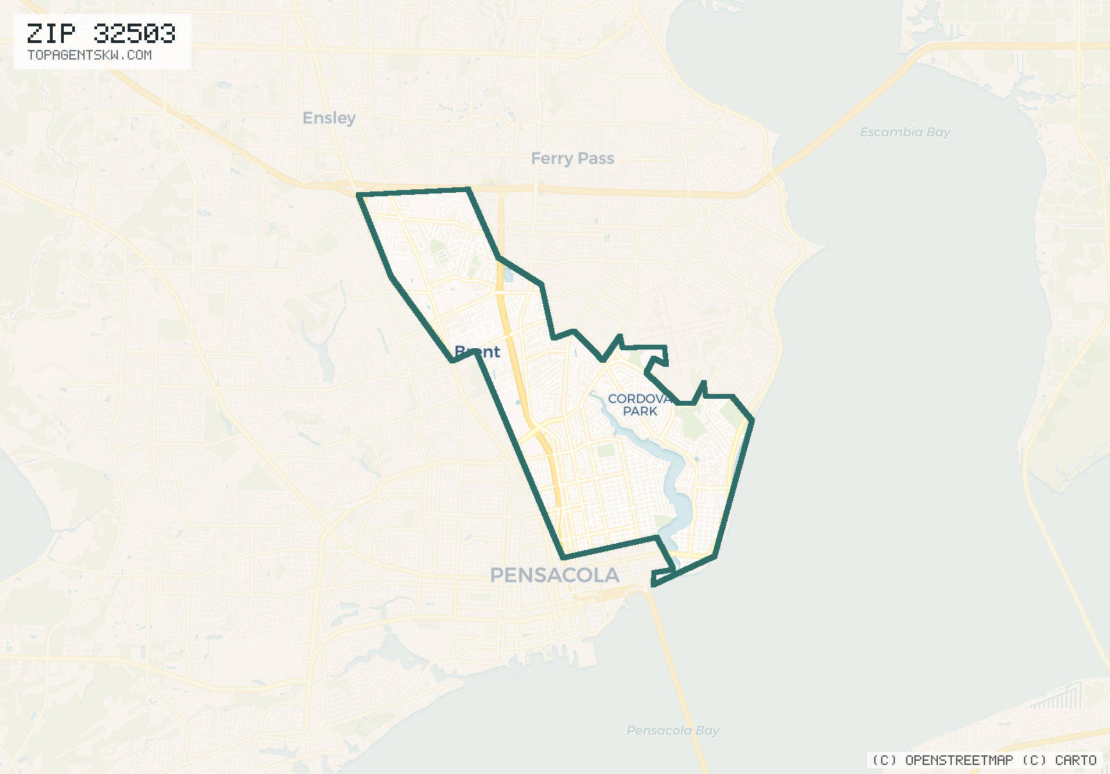 Map of ZIP 32503