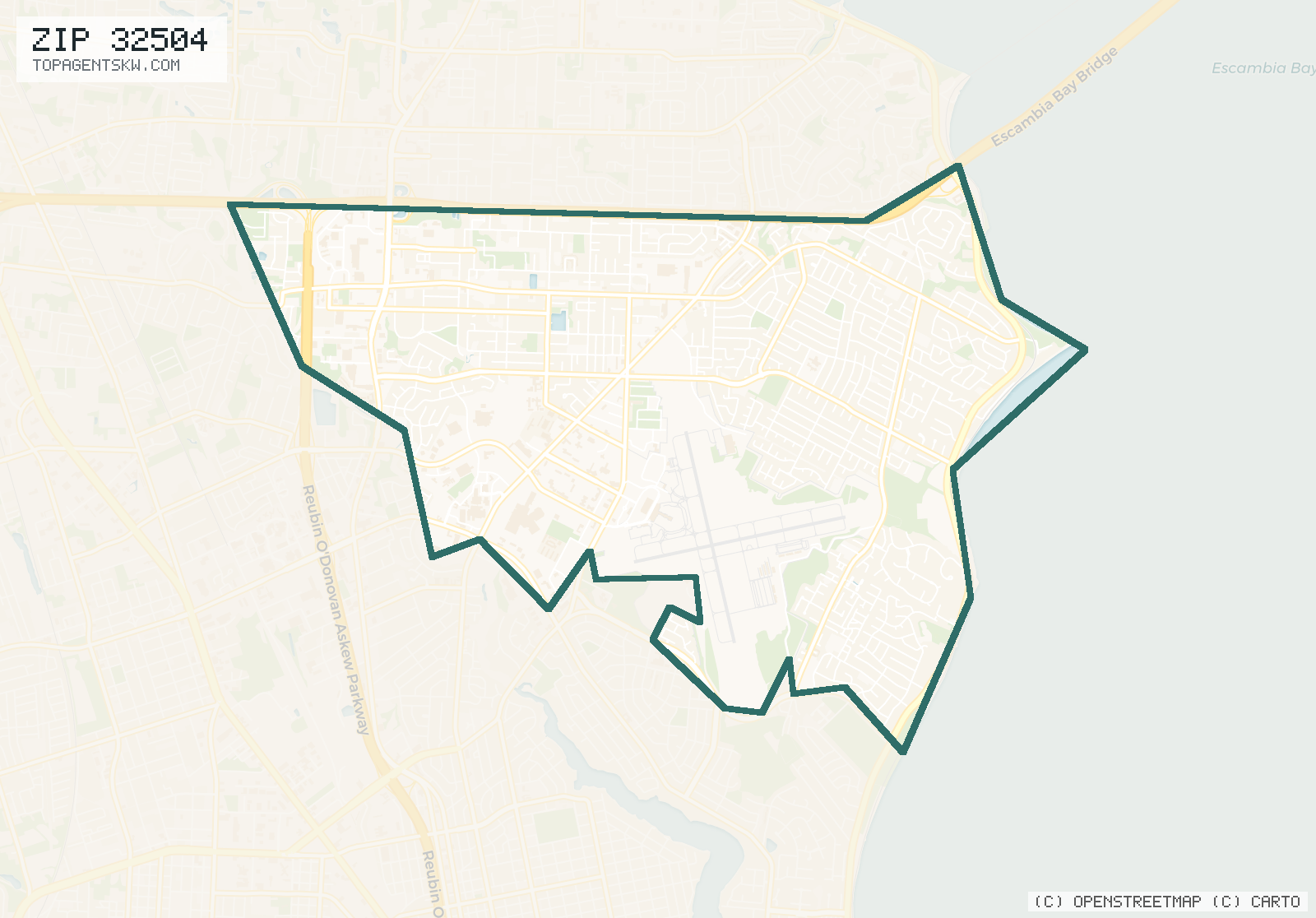 Map of ZIP 32504
