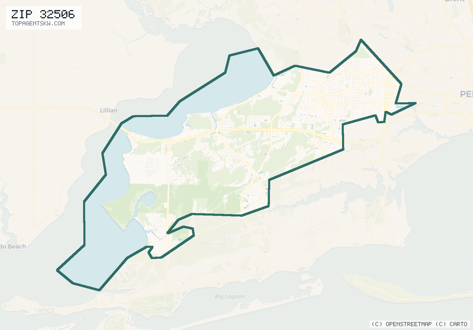 Map of ZIP 32506
