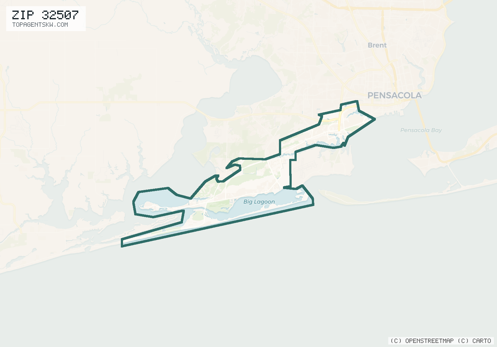 Map of ZIP 32507