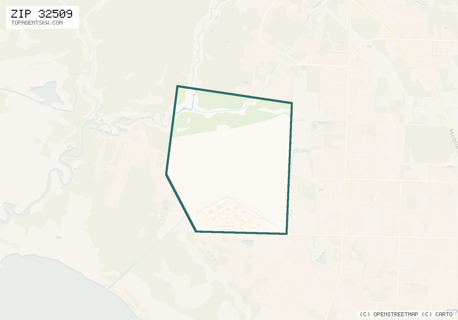 Map of ZIP 32509