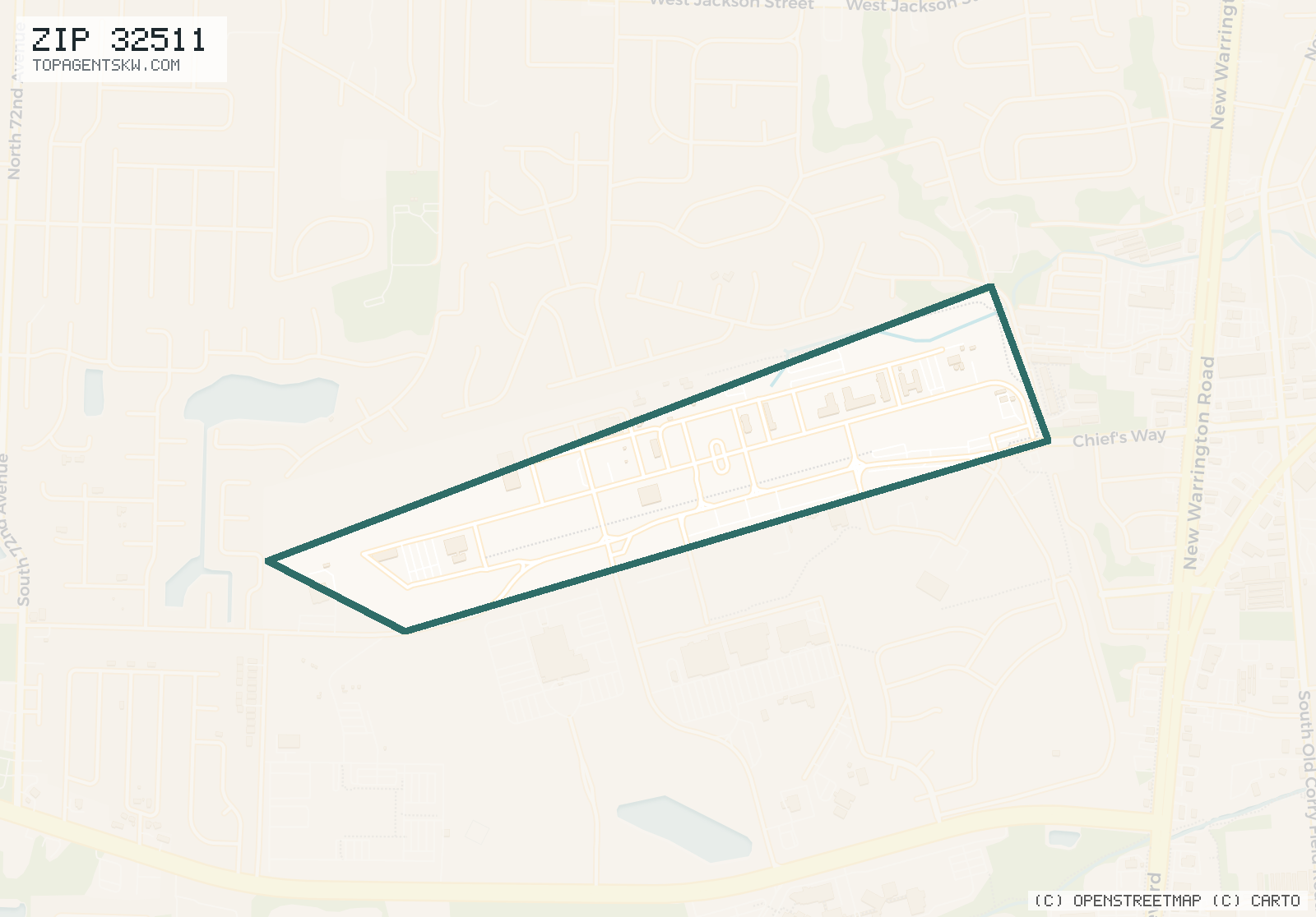 Map of ZIP 32511