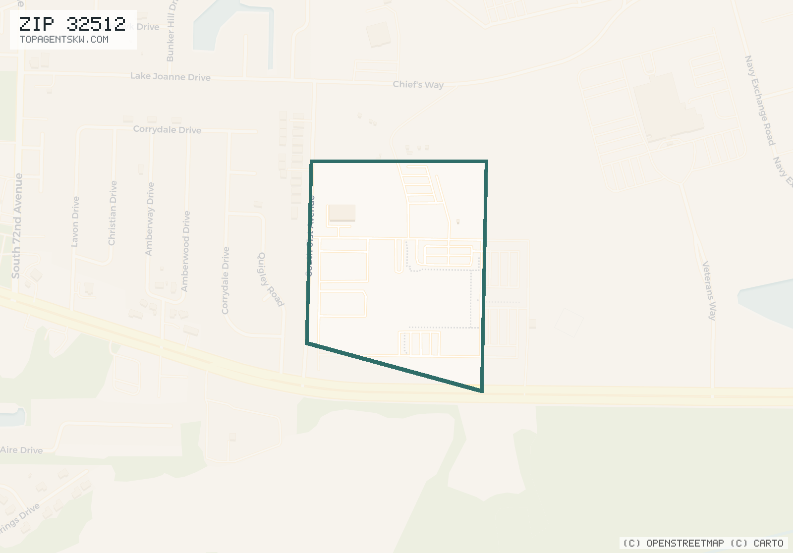 Map of ZIP 32512