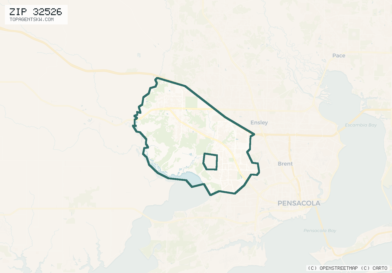 Map of ZIP 32526