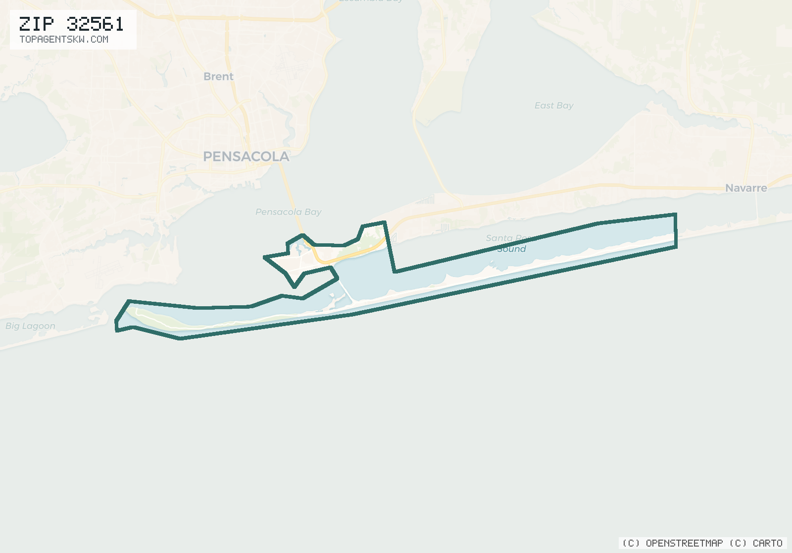 Map of ZIP 32561