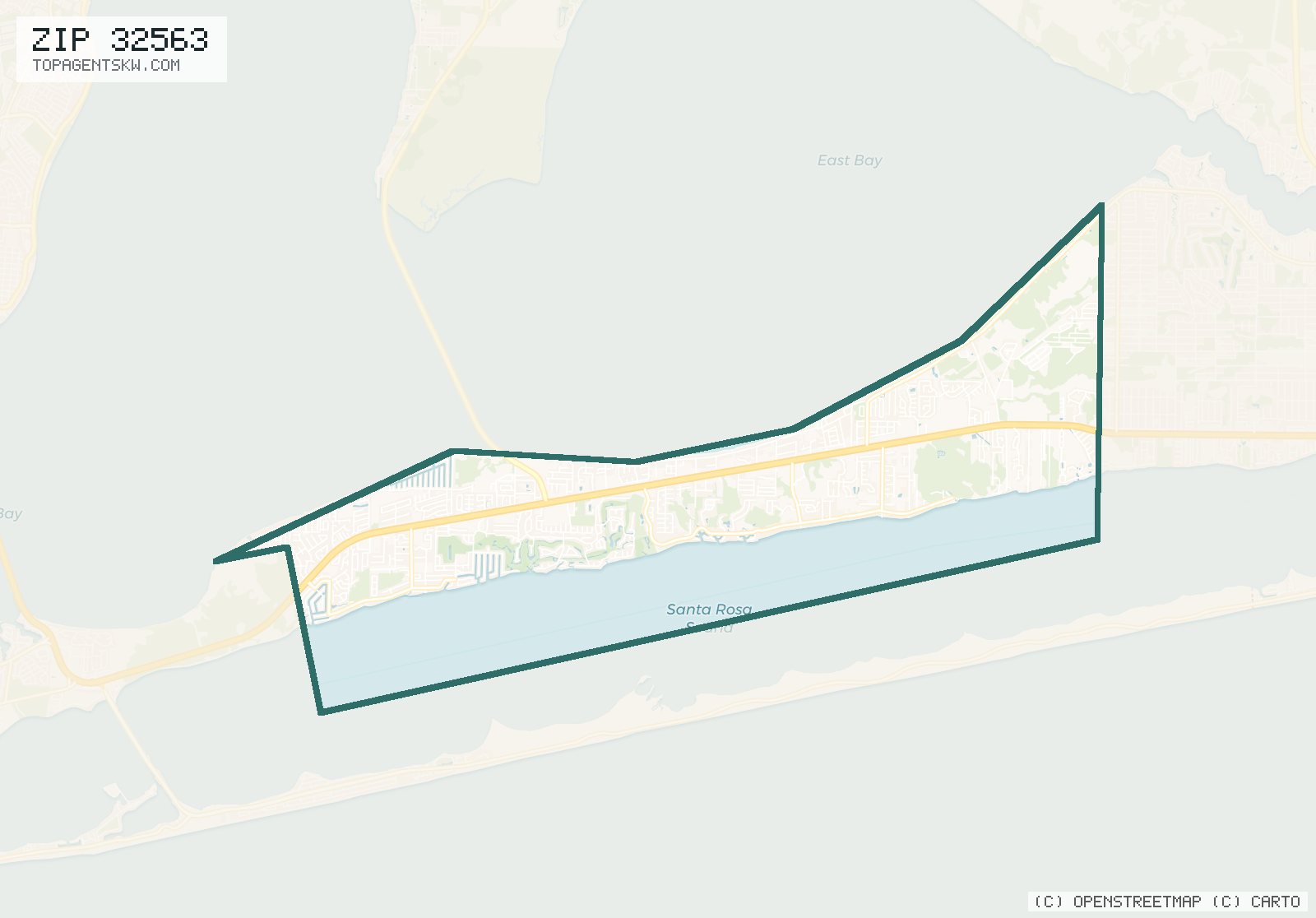 Map of ZIP 32563