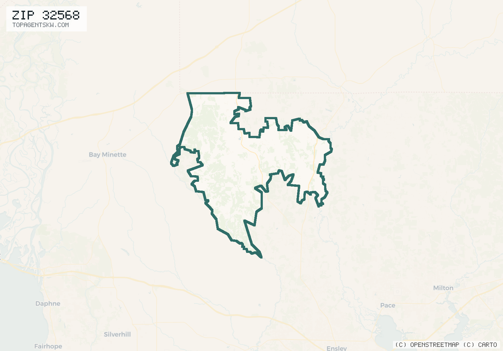 Map of ZIP 32568