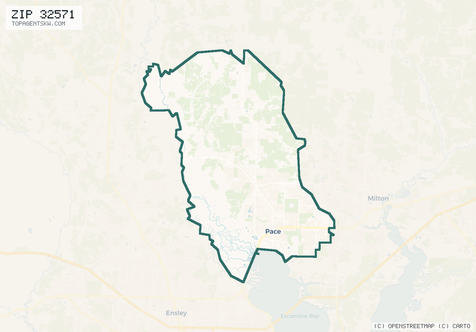 Map of ZIP 32571