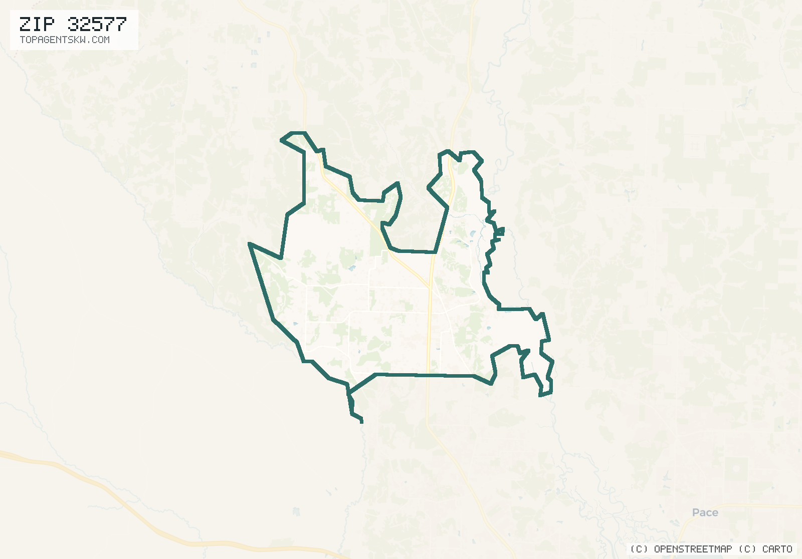 Map of ZIP 32577