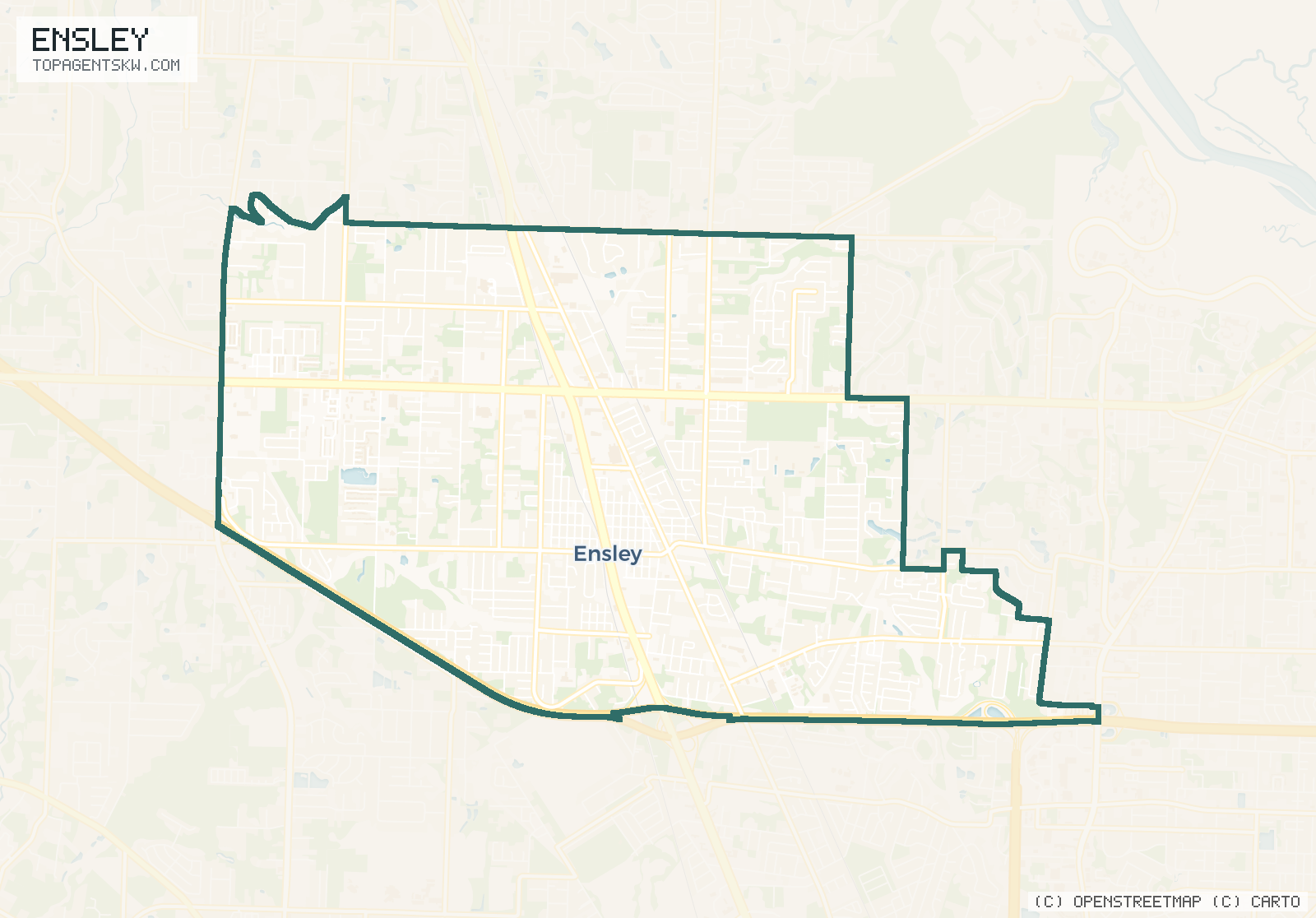 Map of Ensley