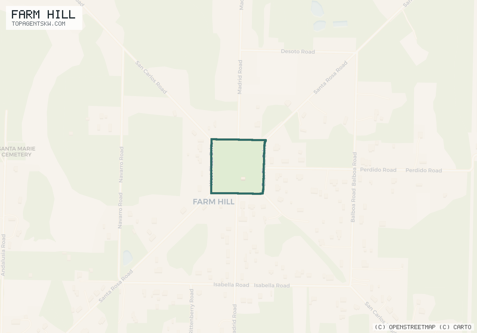 Map of Farm Hill