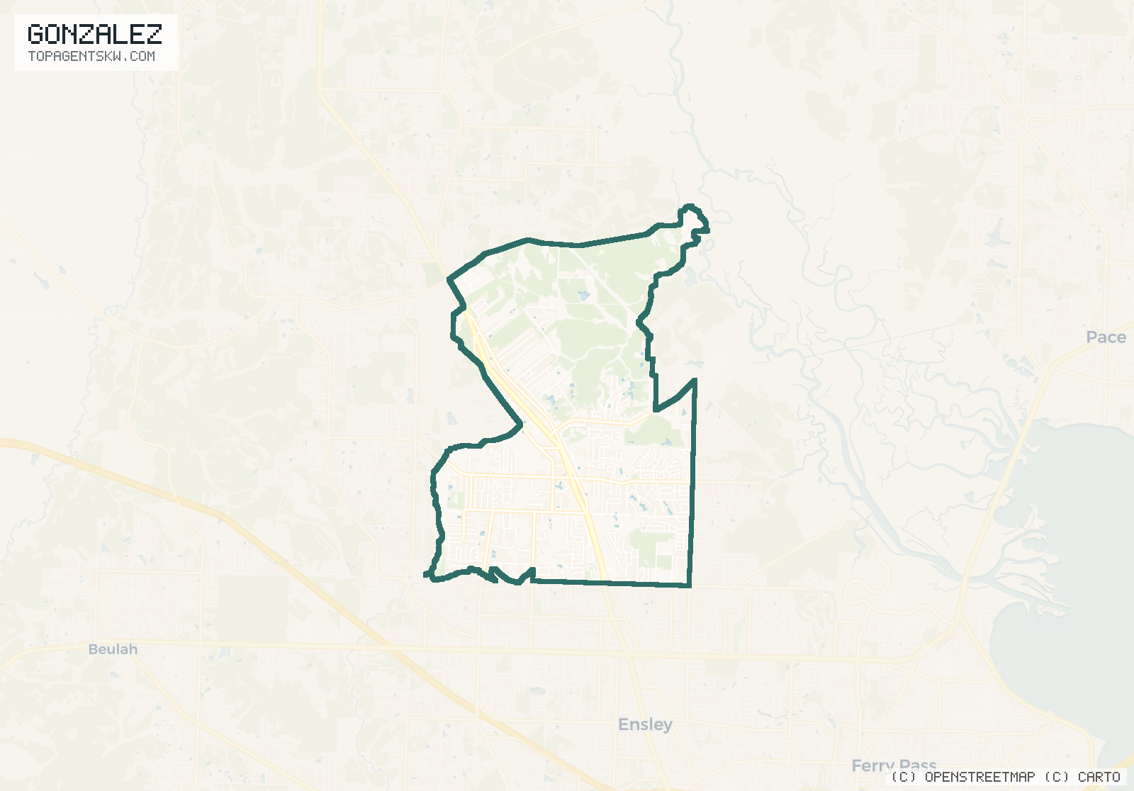 Map of Gonzalez