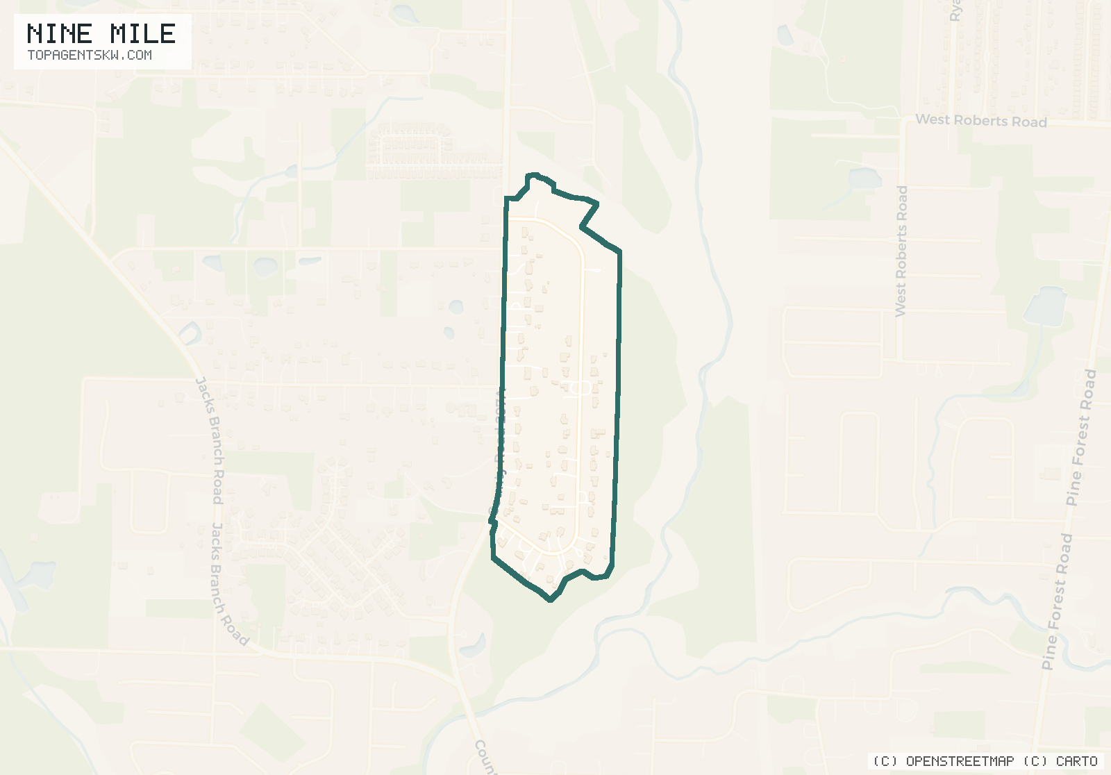 Map of Nine Mile