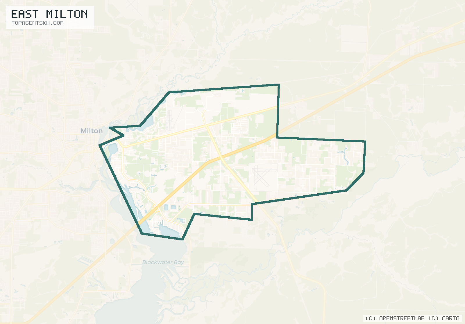 Map of East Milton