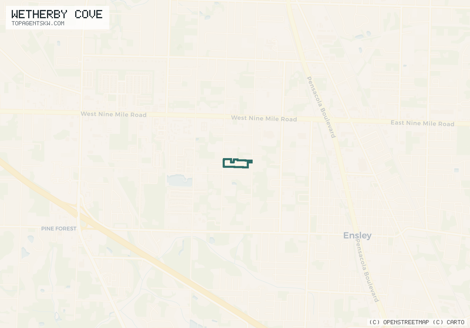 Map of Wetherby Cove