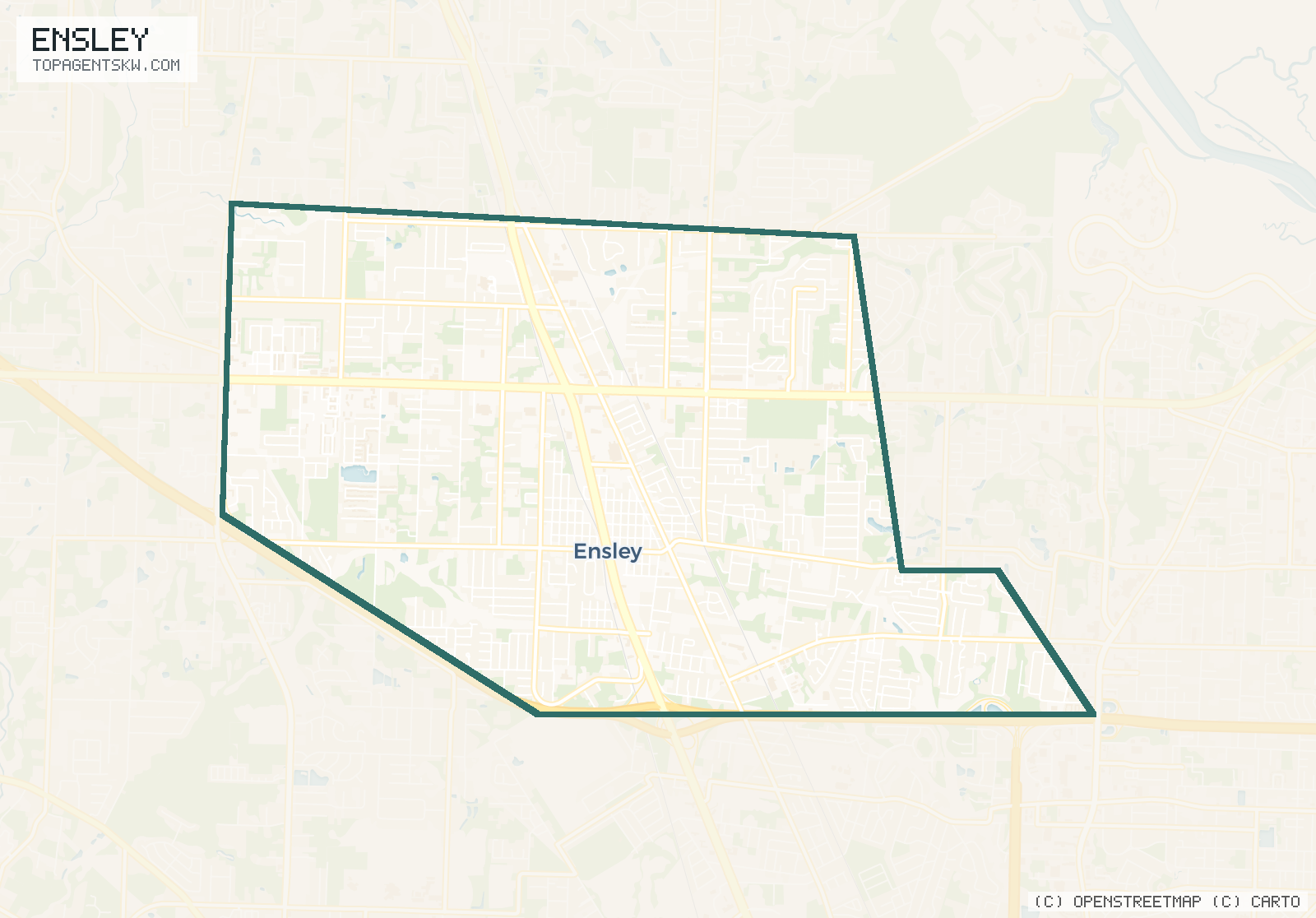 Map of Ensley