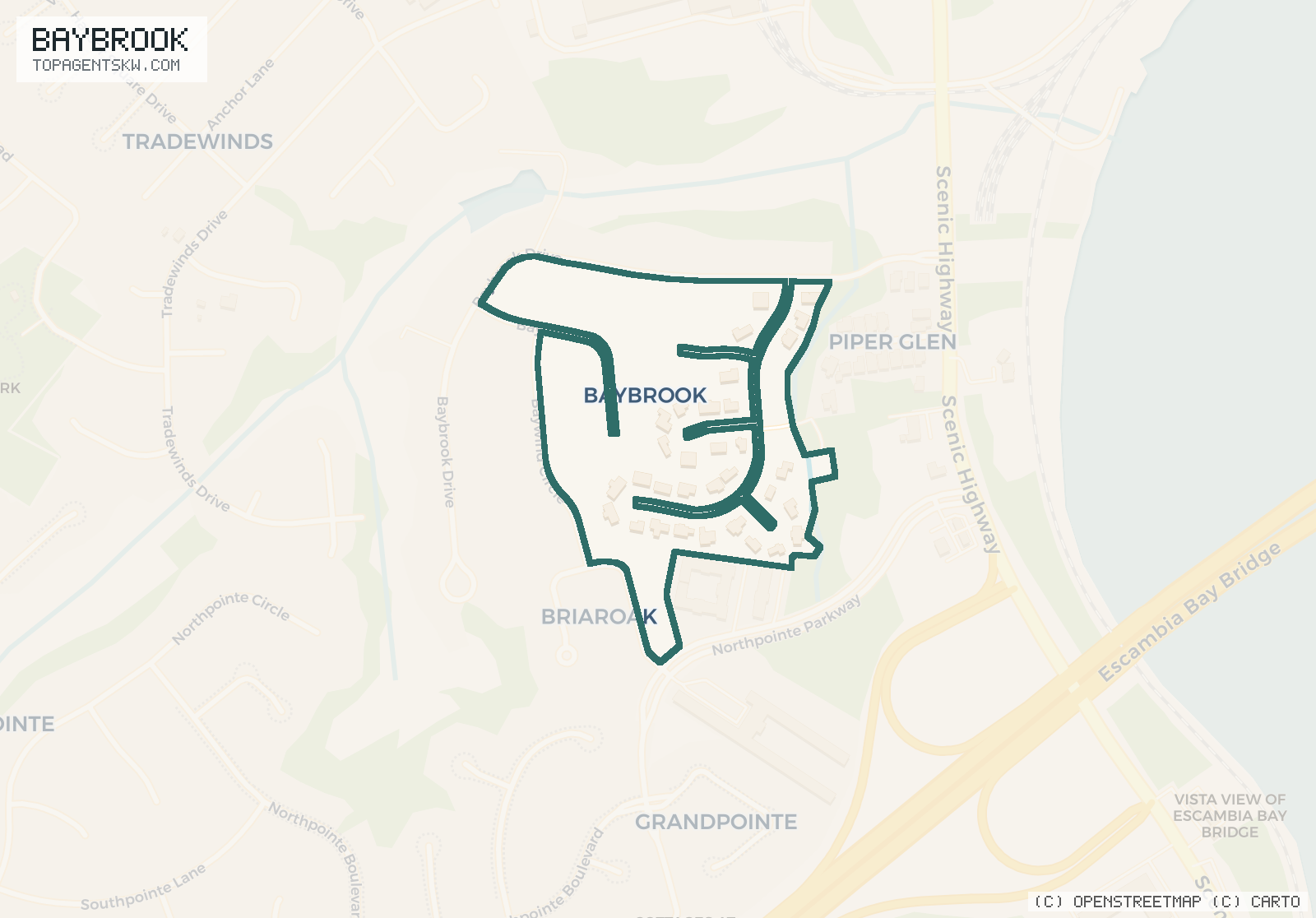 Map of Baybrook