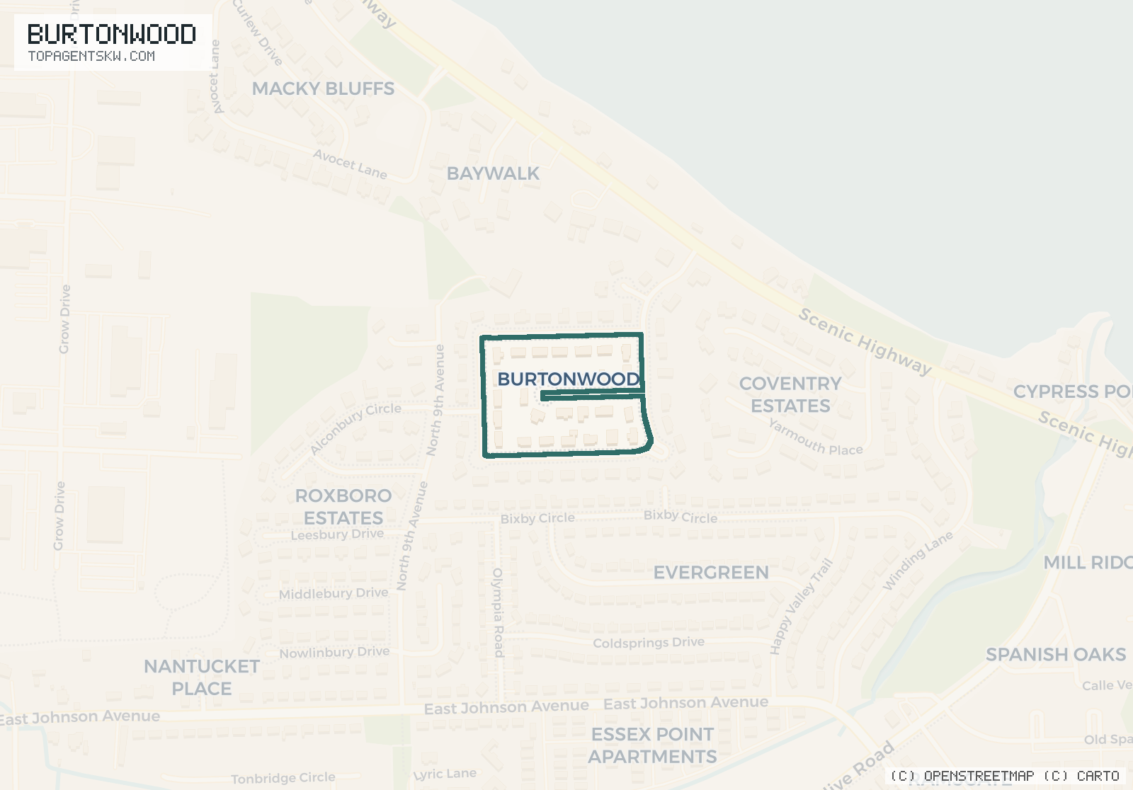 Map of Burtonwood