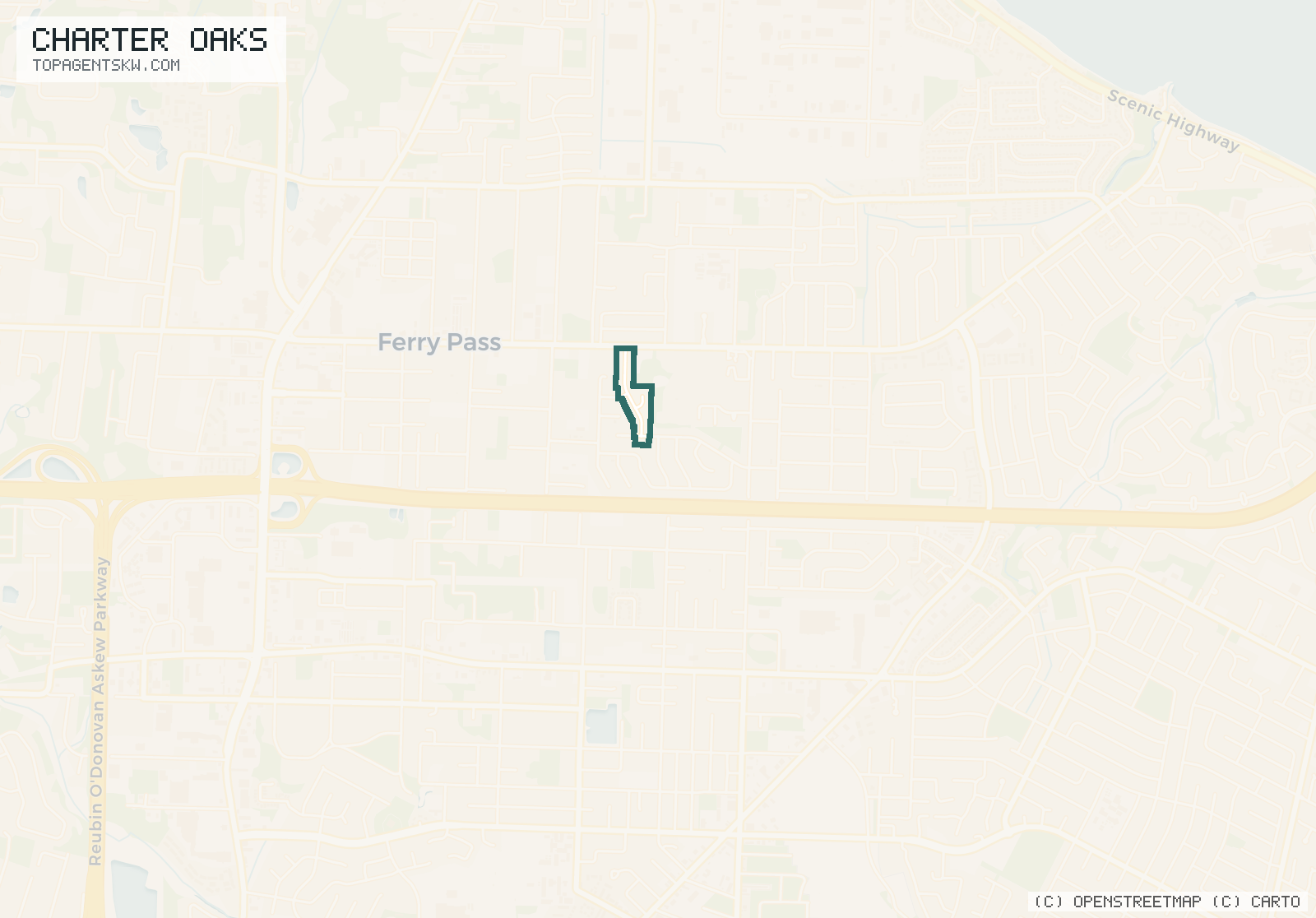 Map of Charter Oaks