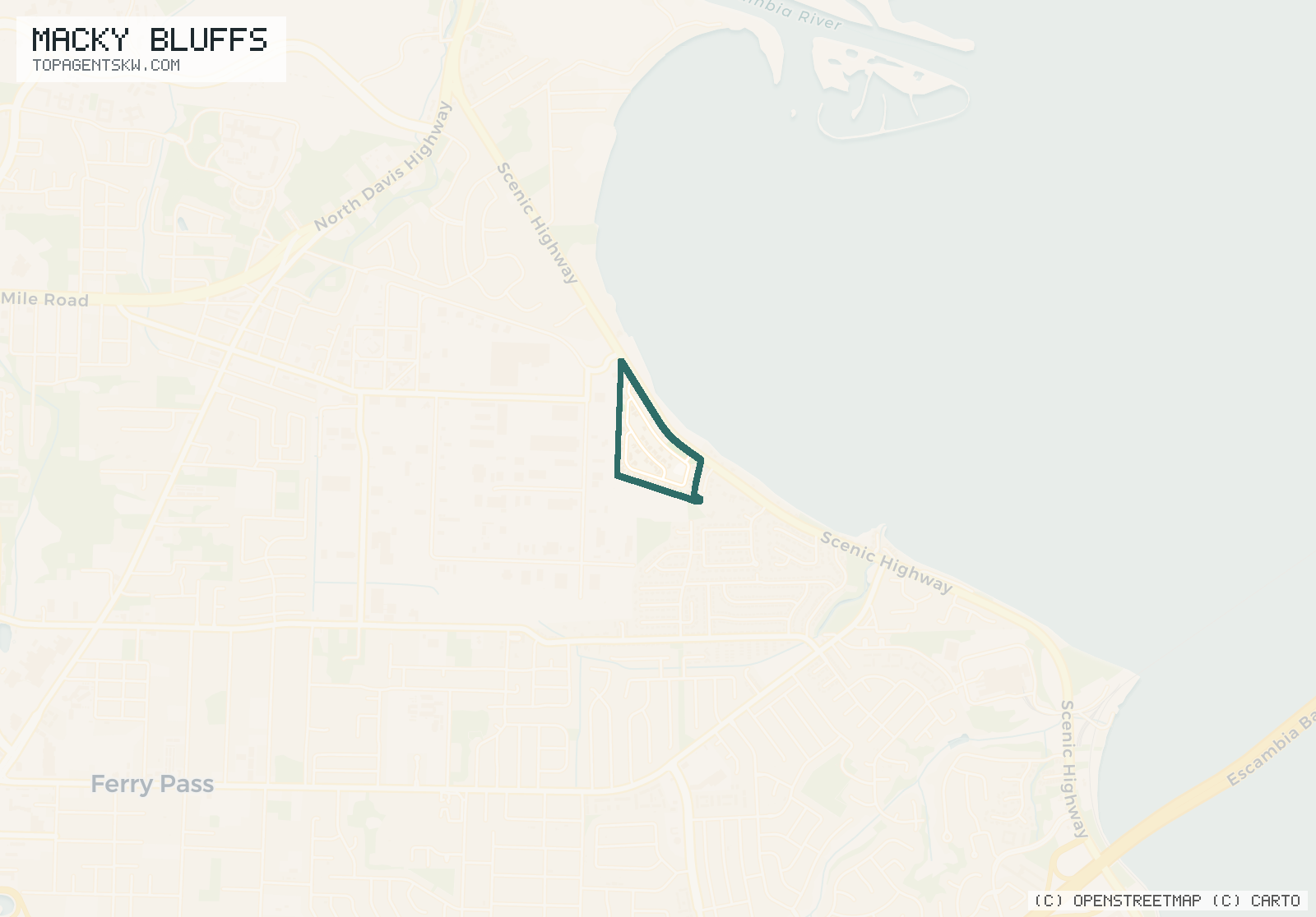 Map of Macky Bluffs