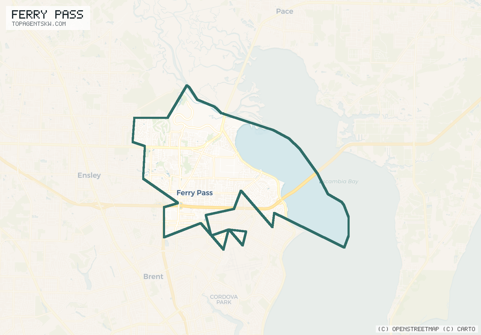 Map of Ferry Pass