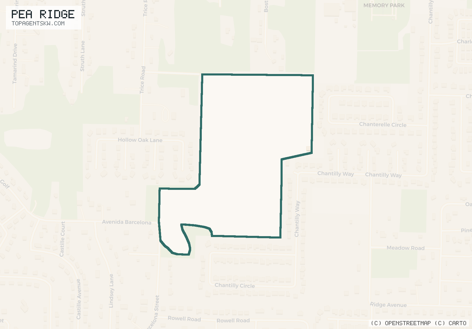 Map of Pea Ridge