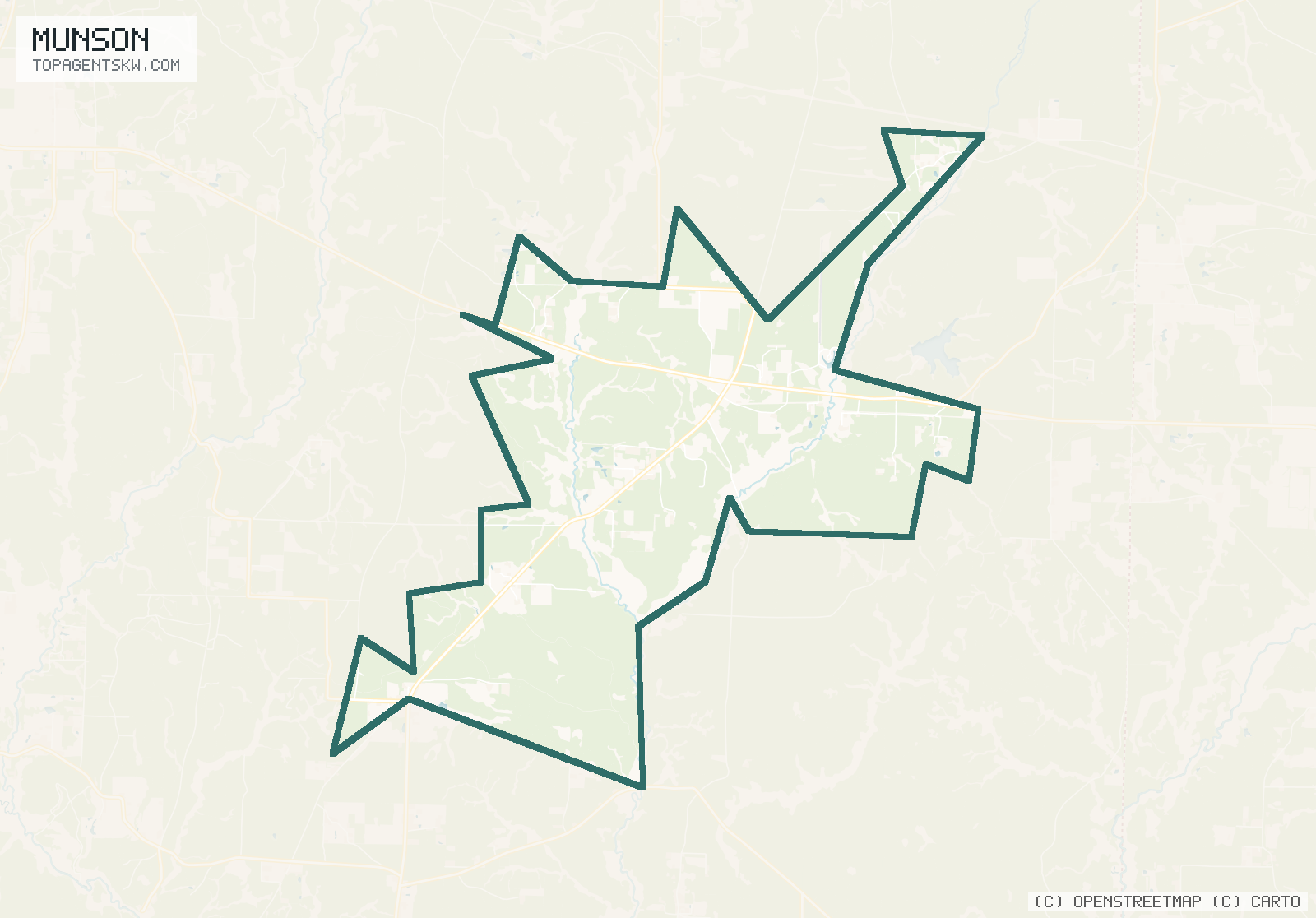 Map of Munson