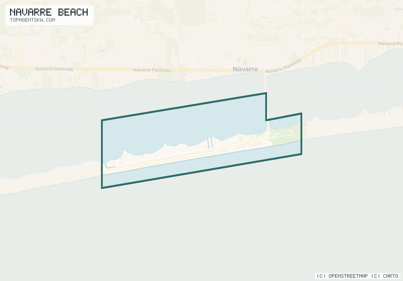 Map of Navarre Beach