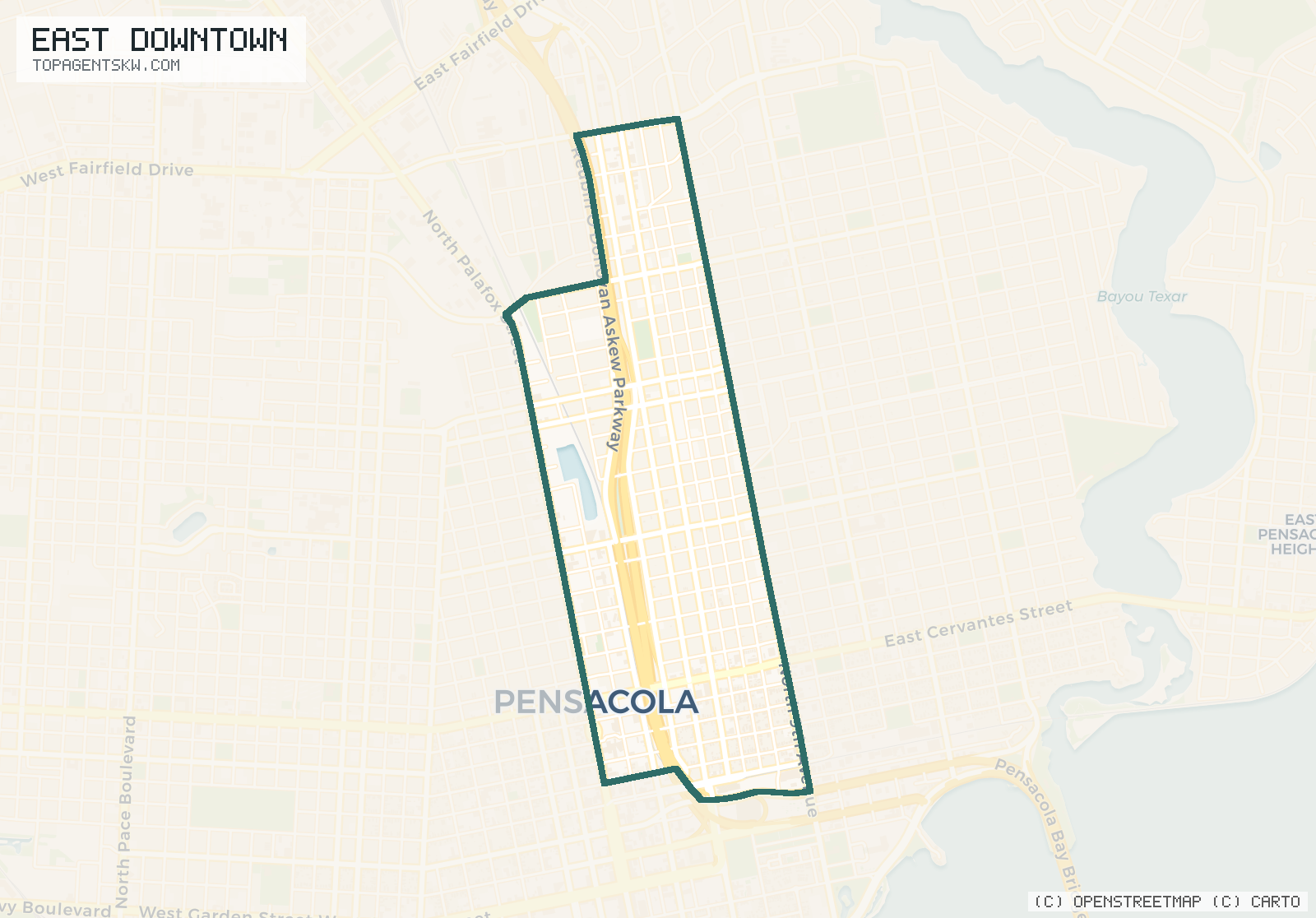 Map of East Downtown