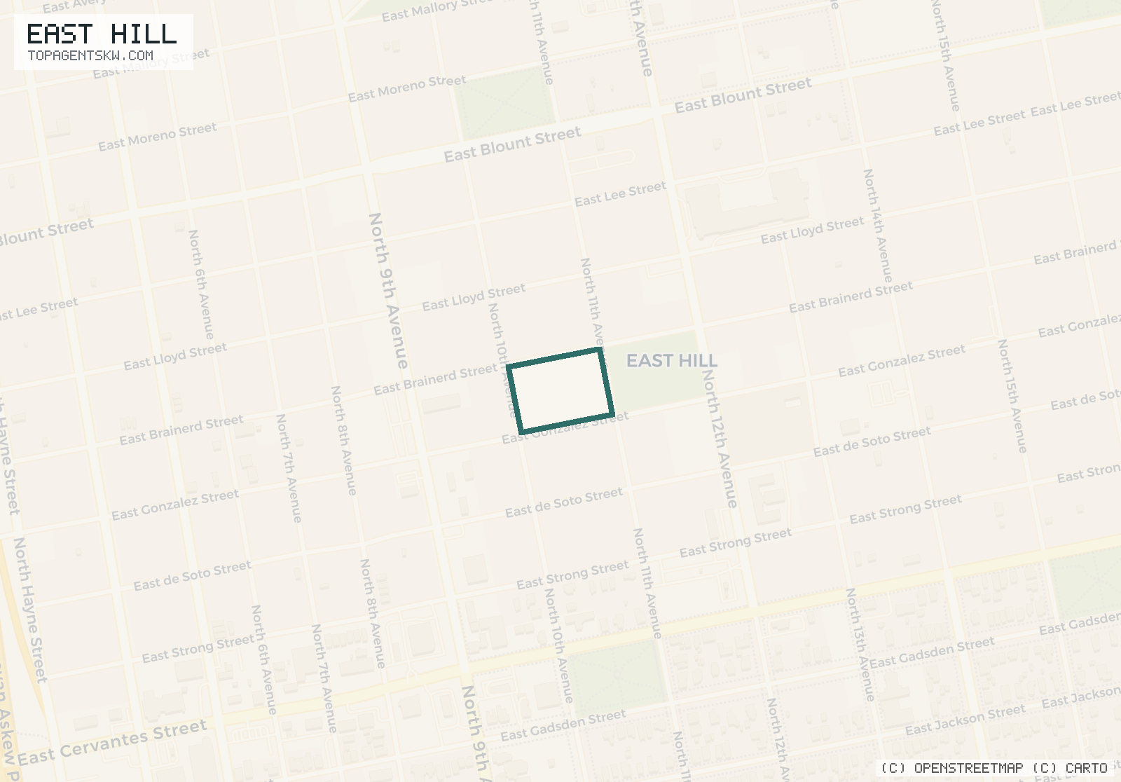 Map of East Hill