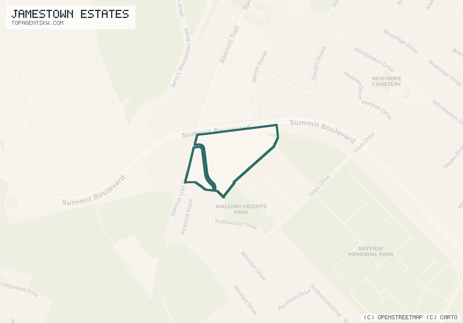 Map of Jamestown Estates