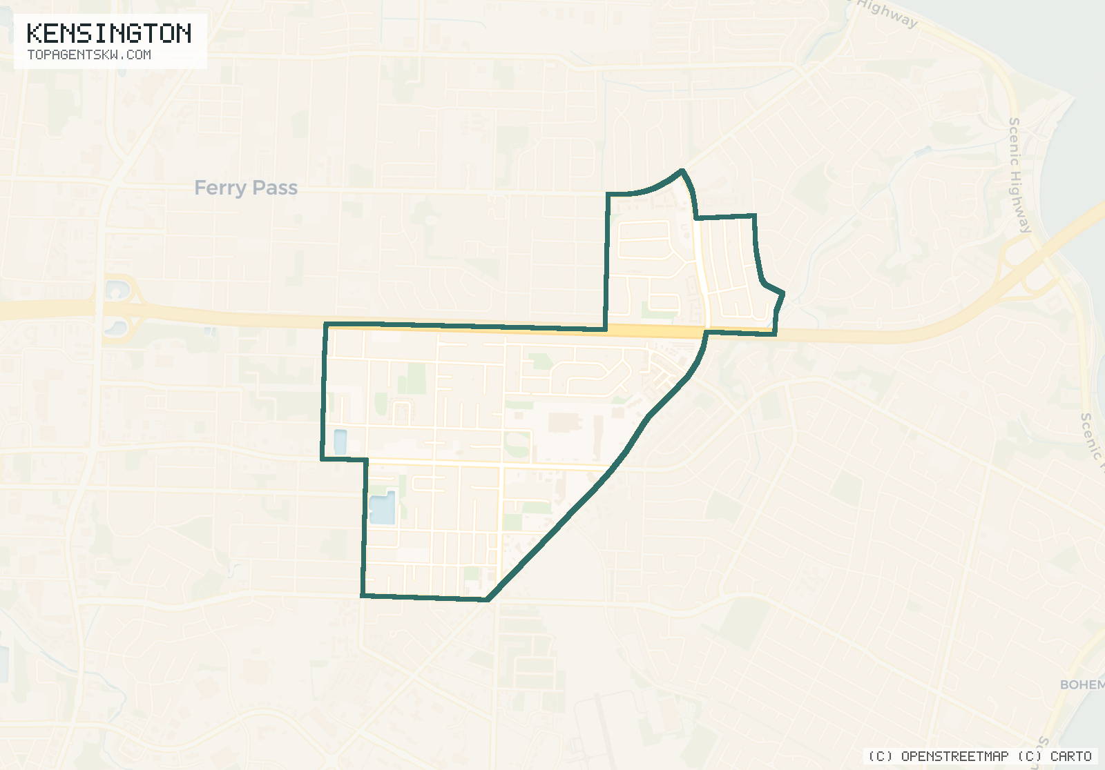 Map of Kensington
