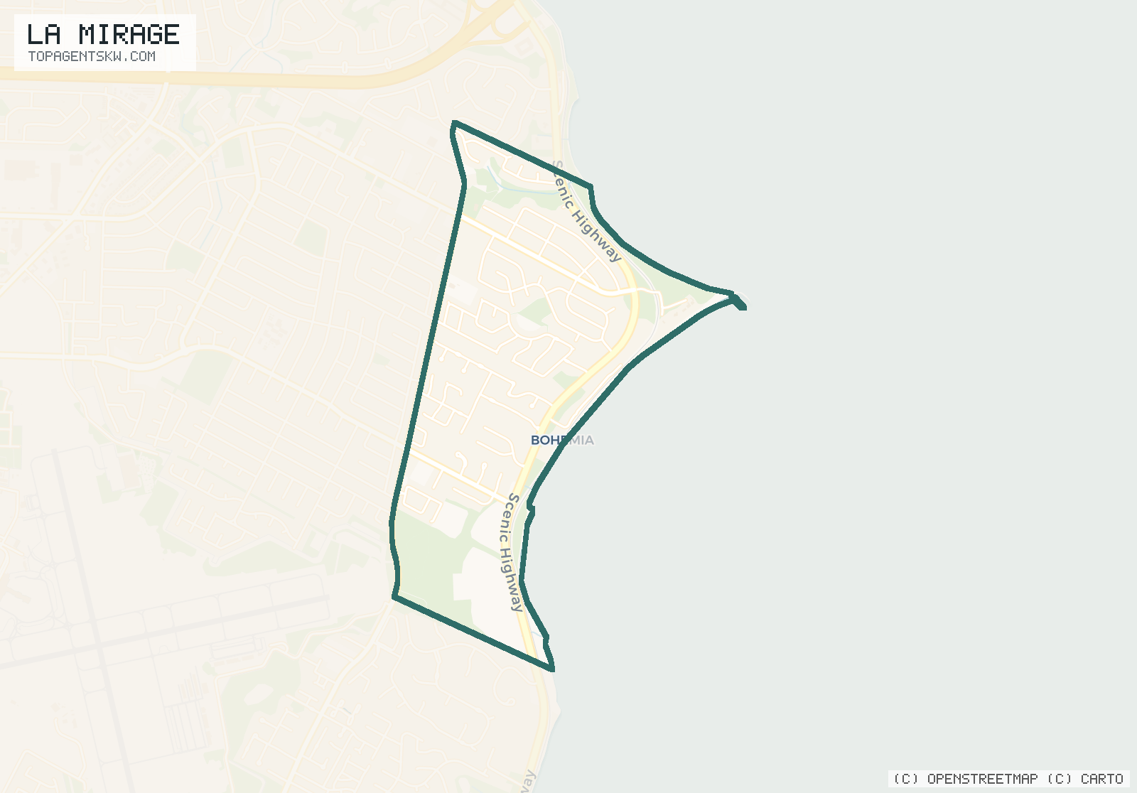 Map of La Mirage