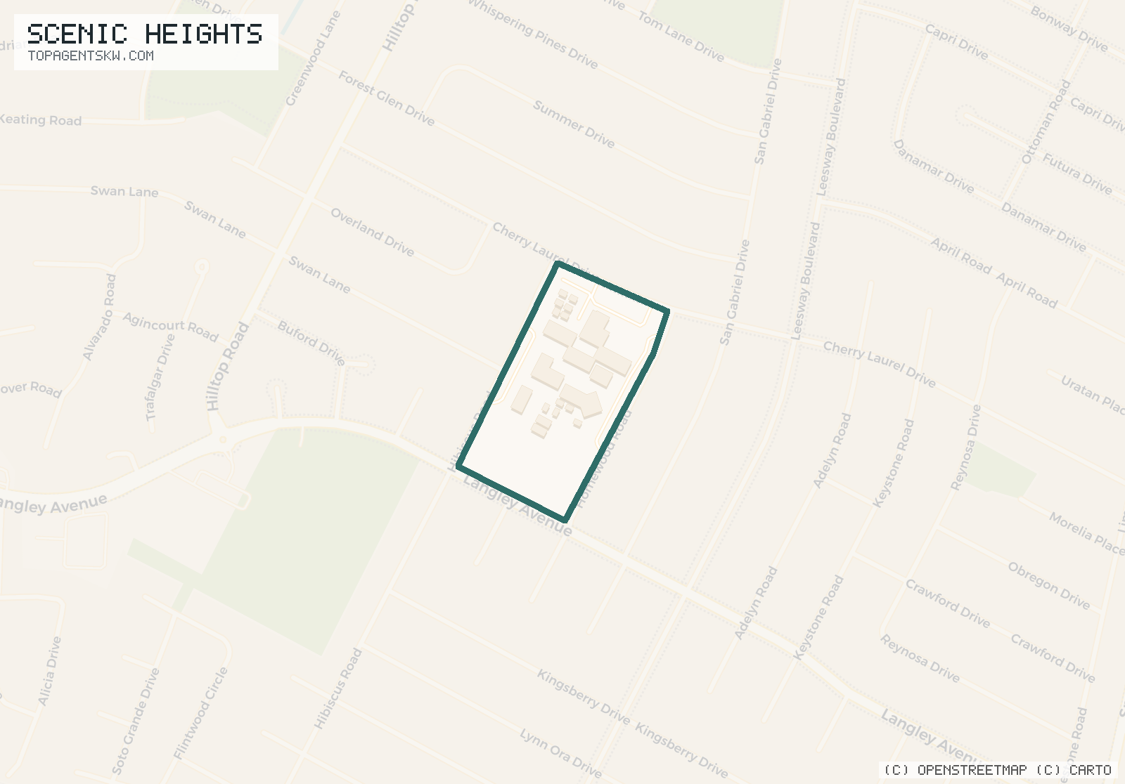 Map of Scenic Heights