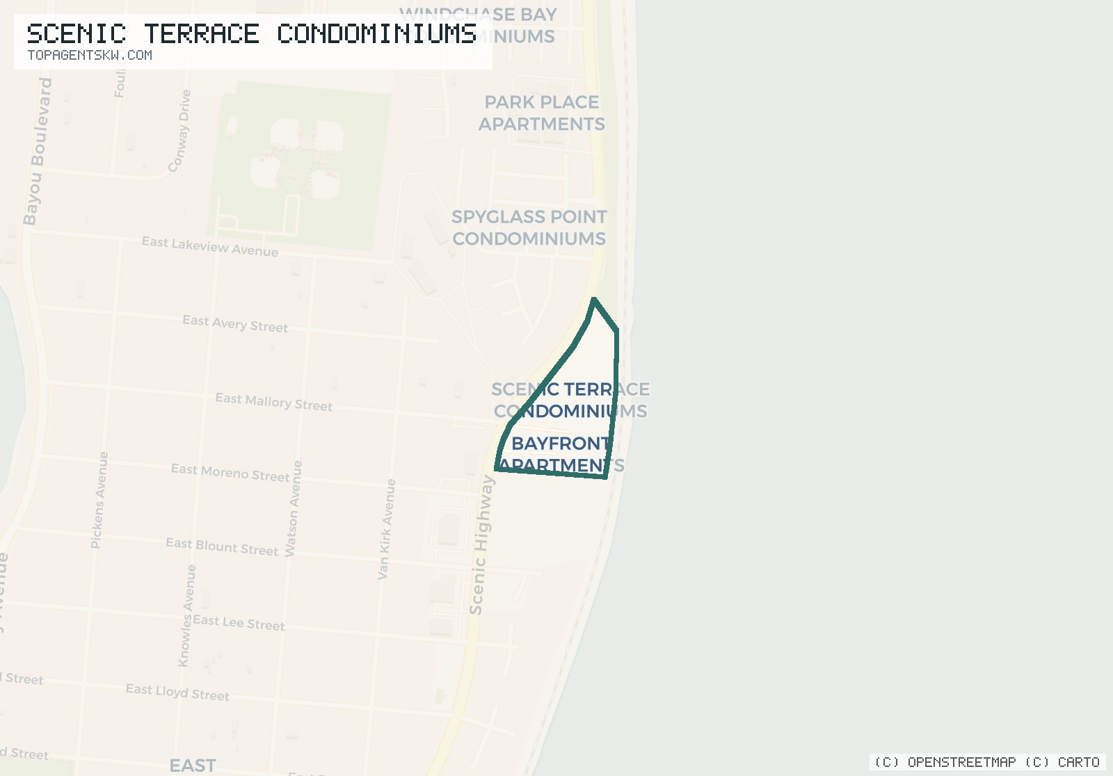 Map of Scenic Terrace Condominiums