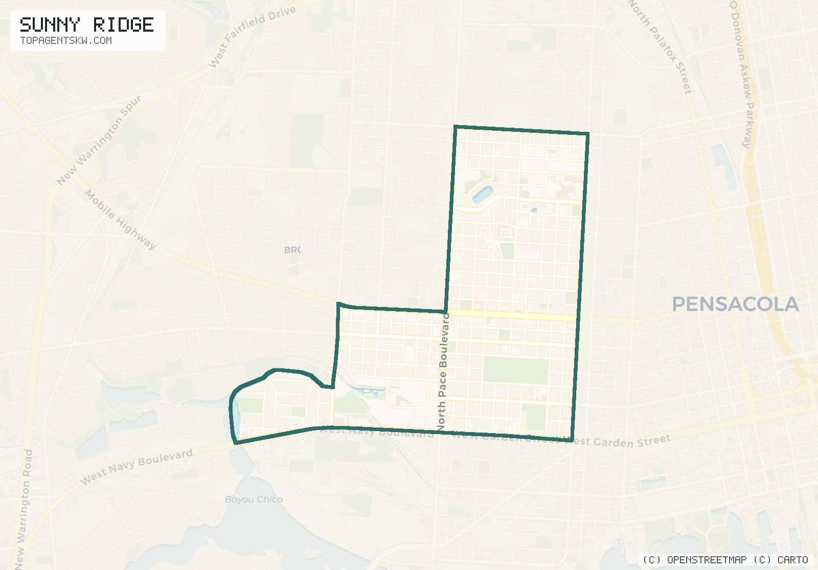 Map of Sunny Ridge