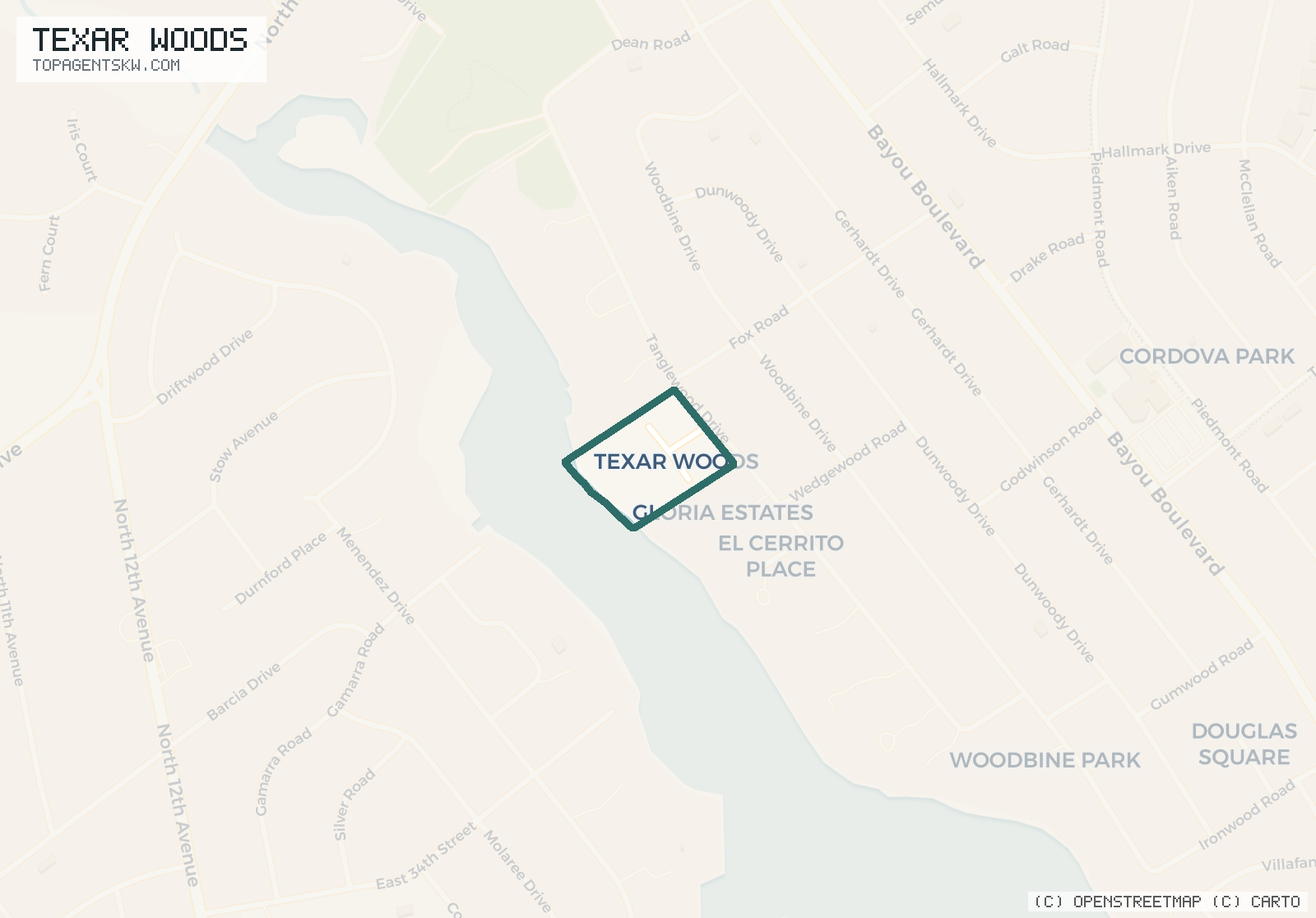 Map of Texar Woods
