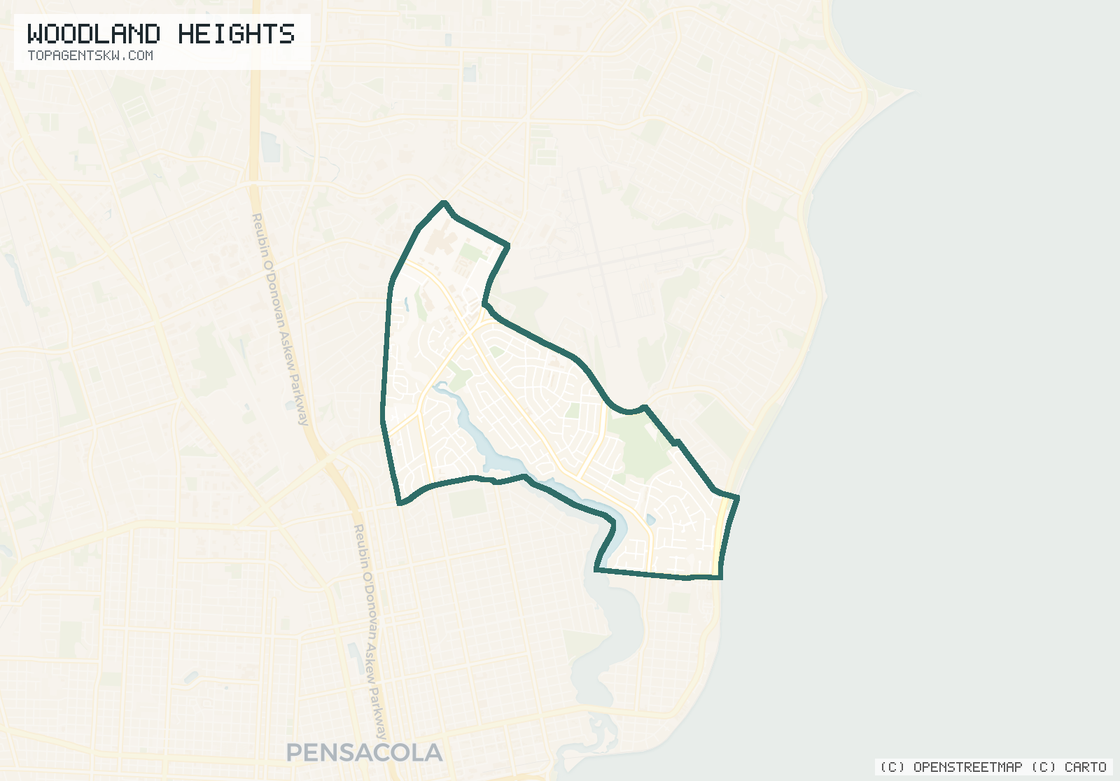 Map of Woodland Heights