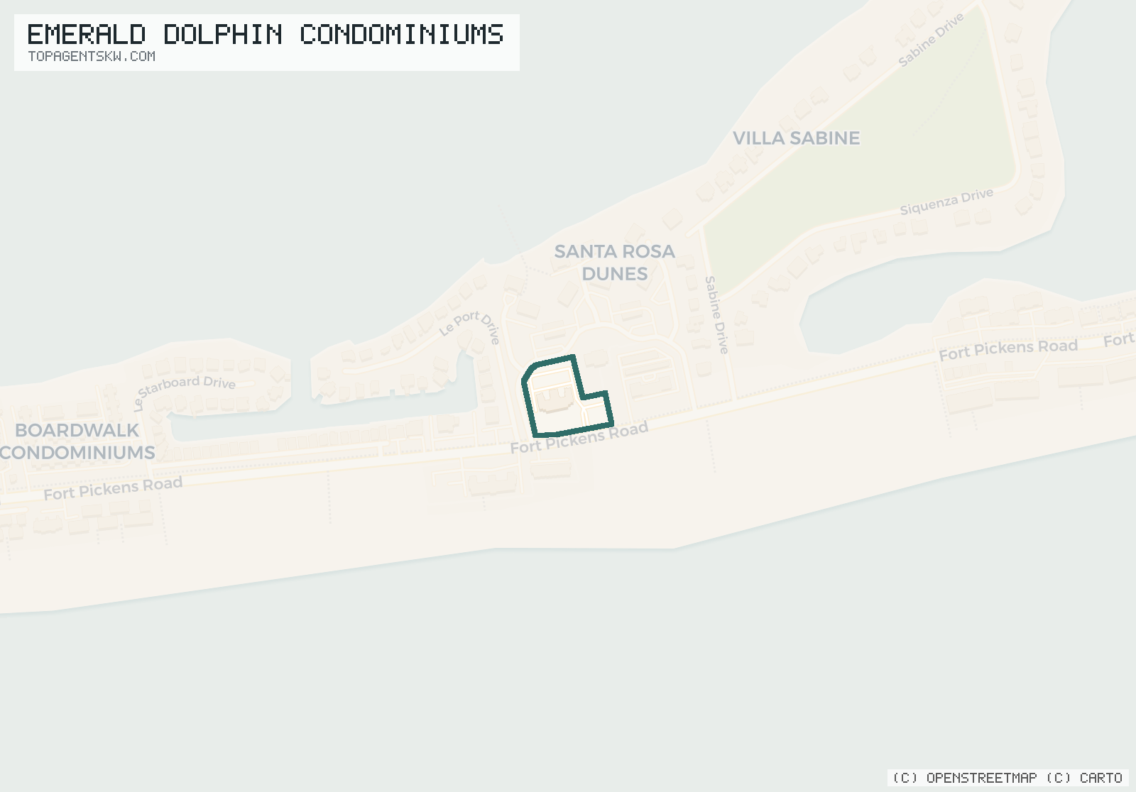Map of Emerald Dolphin Condominiums