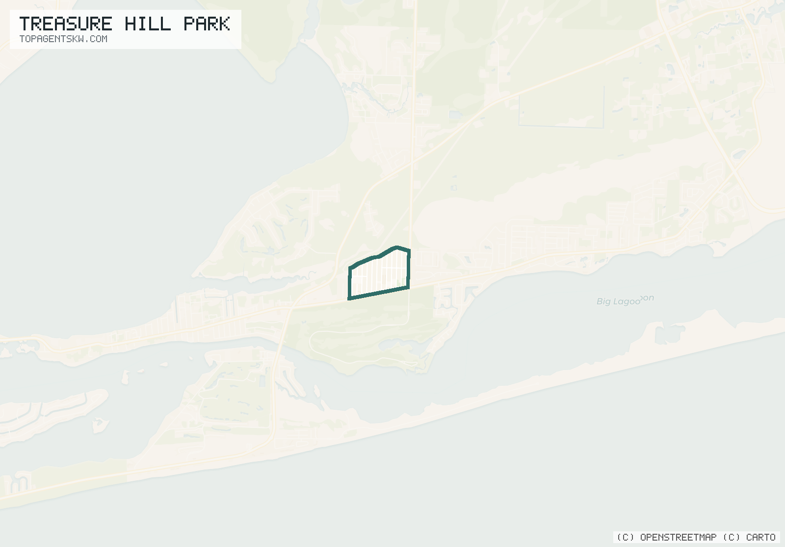 Map of Treasure Hill Park
