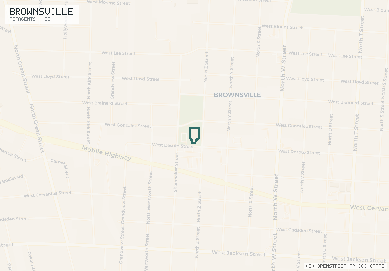 Map of Brownsville