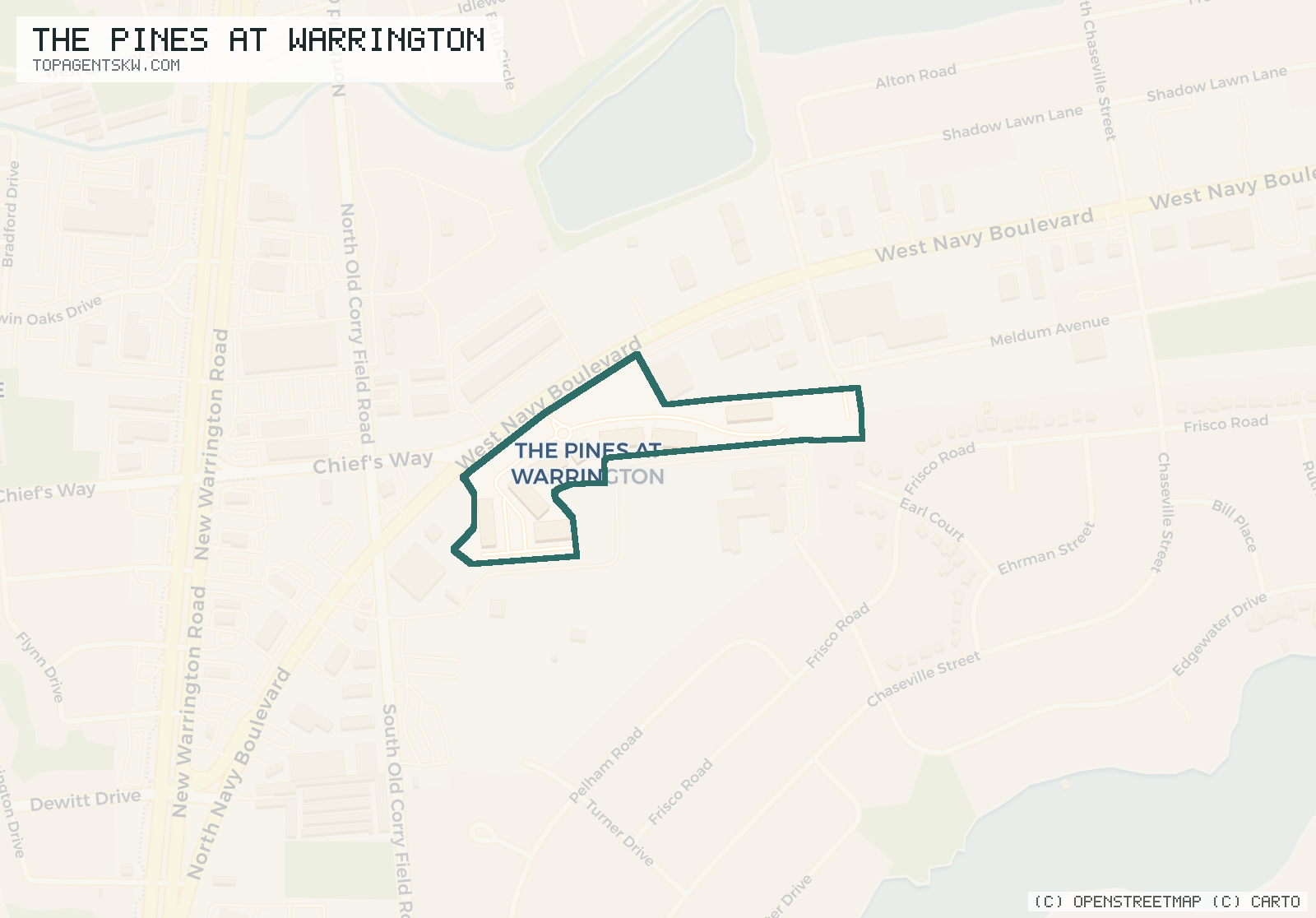 Map of The Pines At Warrington
