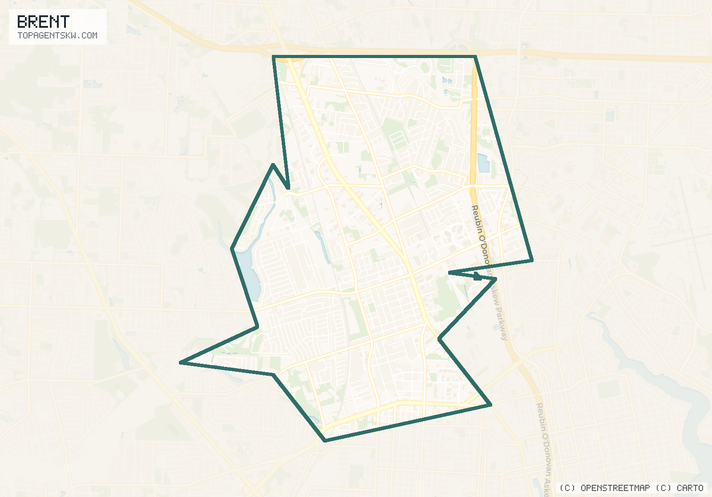 Map of the Brent, FL service area covered by TRU Pressure Washing